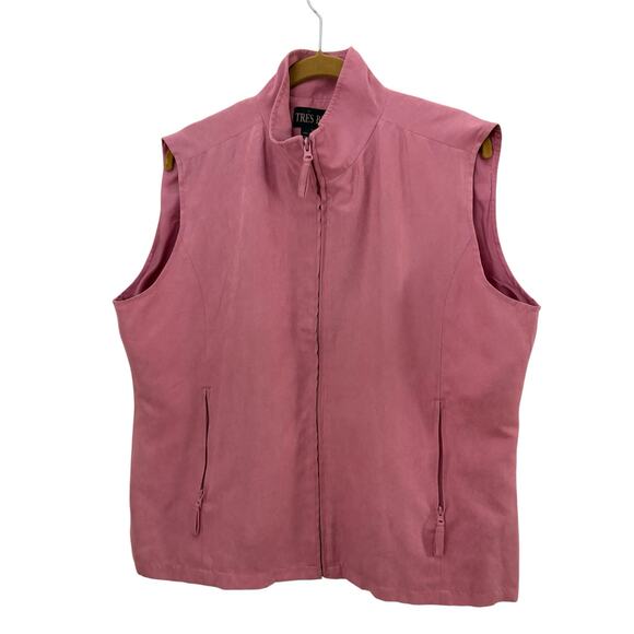 Tres Bien Vest L Zip Front Soft Cozy Lightweight Outdoorsy Gorpcore Country - Picture 1 of 8
